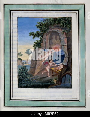 Abbildung von Les Amours de pastorales Daphnis et Chloe 1787 Edition Stockfoto