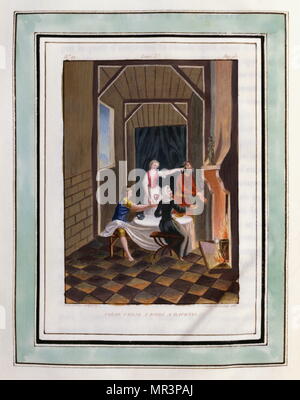 Abbildung von Les Amours de pastorales Daphnis et Chloe 1787 Edition Stockfoto