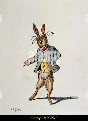 Illustration von Tenniel, aus der Ausgabe 1890 von 'Alice im Wunderland' von Lewis Carroll. Stockfoto