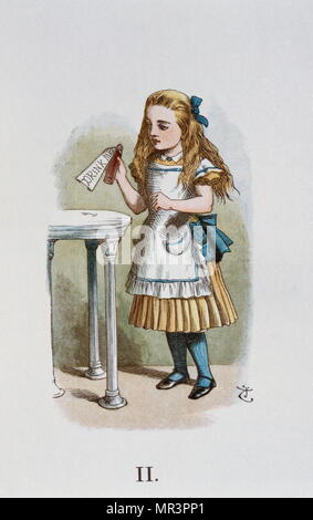 Illustration von Tenniel, aus der Ausgabe 1890 von 'Alice im Wunderland' von Lewis Carroll. Stockfoto