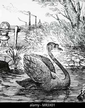 Cartoon kommentierte den Stand der Themse. Vom 19. Jahrhundert Stockfoto