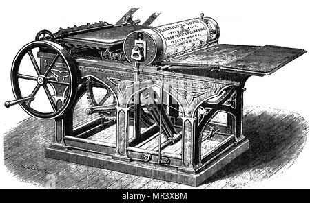 19. jahrhundert Bremmer Druckmaschine, durch Harrild & Söhne von London. 1872