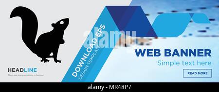 Konzept der horizontalen Webseite banner Template Design auf abstrakten Hintergrund mit flache moderne isolierte Vektor Icon und geometrische Formen Stock Vektor