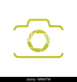 Kamera Form die Hälfte mit Shutter Vektor Symbol Grafik Logo Design Stock Vektor