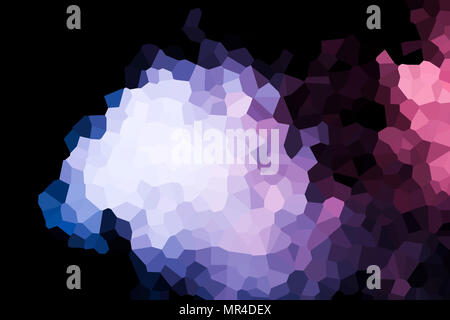 Ein Foto einer abstrakten geometrischen Muster von verschiedenen Polygone und Dreiecke in Rosa, Blau und Orange Stockfoto