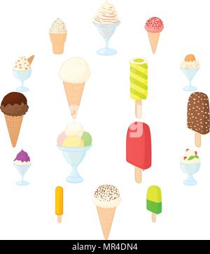 Eis Symbole, Cartoon Stil Stock Vektor