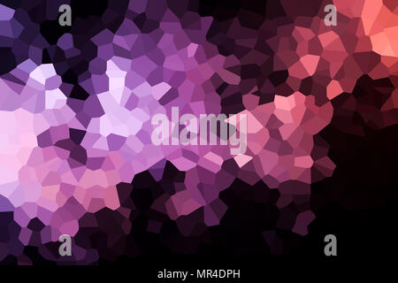 Abstract Pink, Orange und Gelb Polygone auf schwarzem Hintergrund isoliert. Nützlich für Mock up, Visitenkarten und web Hintergrund Stockfoto