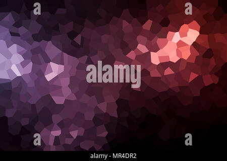 Abstract Pink, Orange und Gelb Polygone auf schwarzem Hintergrund isoliert. Nützlich für Mock up, Visitenkarten und web Hintergrund Stockfoto