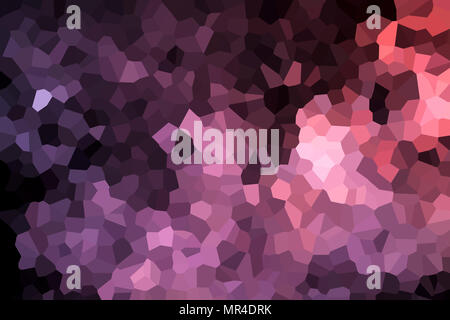 Abstract Pink, Orange und Gelb Polygone auf schwarzem Hintergrund isoliert. Nützlich für Mock up, Visitenkarten und web Hintergrund Stockfoto