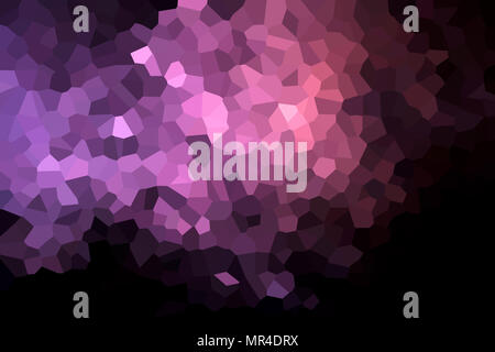 Abstract Pink, Orange und Gelb Polygone auf schwarzem Hintergrund isoliert. Nützlich für Mock up, Visitenkarten und web Hintergrund Stockfoto