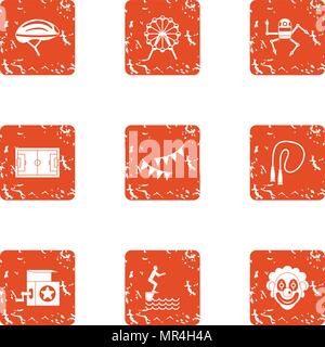 Coaching Symbole gesetzt, grunge Stil Stock Vektor