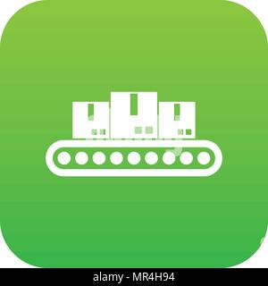 Förderband mit Load Symbol Digital Green Stock Vektor