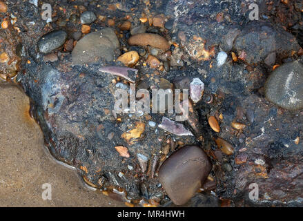 Zweiten Weltkrieg Gewehr Kaliber Gewehrkugeln in Ton aus. Stockfoto