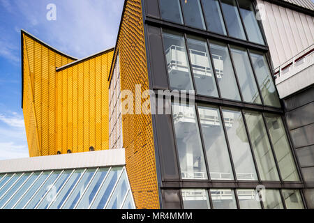 Ein Detail der Berliner Philharmoniker in Berlin, Deutschland. Stockfoto