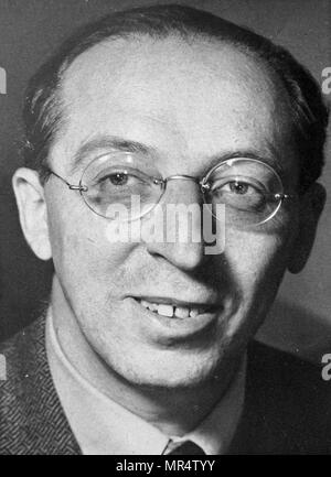 Foto von Aaron Copland (1900-1990) ein US-amerikanischer Komponist, Kompositionslehrer, Schriftsteller und Leiter. Vom 20. Jahrhundert Stockfoto