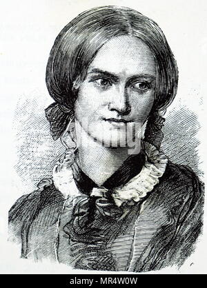 Portrait von Eichendorff (1816-1855), englischer Schriftsteller und Dichter, und die älteste der drei Schwestern Brontë. Vom 19. Jahrhundert Stockfoto