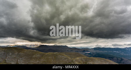 Sturm auf dem Gran Sasso Kette, Abruzzen Stockfoto