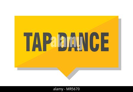 Tap Dance gelbes Quadrat Preis Stock Vektor