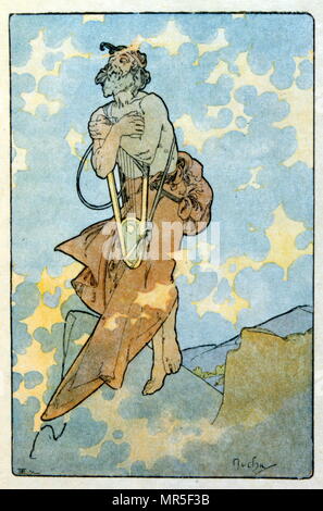 Abbildung von Alphonse Mucha von "Clio", eine Arbeit der französische Schriftsteller Anatole France; 1900. Mucha (1860 - 1939); der tschechischen Jugendstil Maler Stockfoto