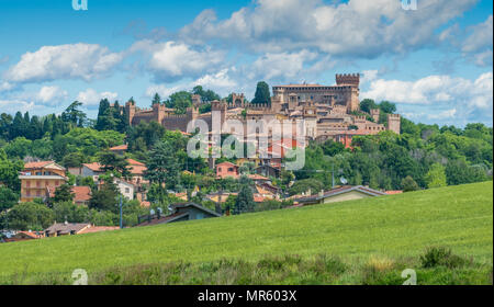 Gradara, kleine Stadt in der Provinz von Pesaro und Urbino, in der Region Marken in Italien. Stockfoto