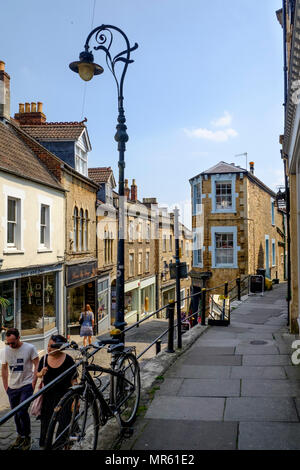 Um eine attraktive Frome, Somerset, England, UK, Catherine Hill. Stockfoto