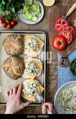 Thunfisch Sandwich Schmelzen Stockfoto