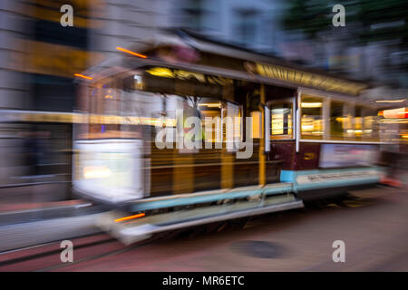 Powell-Mason cable car, San Francisco, CA? USA. Stockfoto