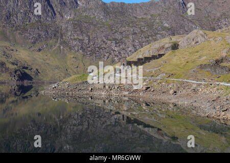 Llyn Lladaw an Snowdon, North Wales Stockfoto