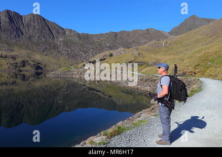 Llyn Lladaw an Snowdon, North Wales Stockfoto