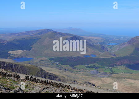 Blick von Snowdon Peak Stockfoto