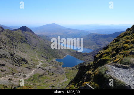 Blick von Snowdon Peak Stockfoto