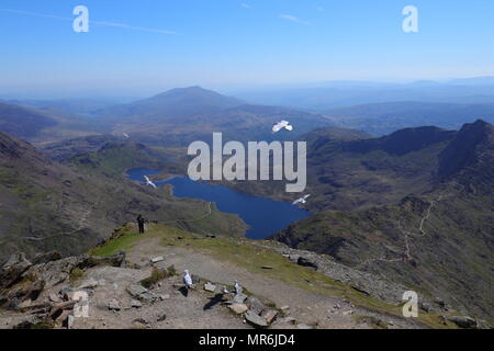 Blick von Snowdon Peak Stockfoto