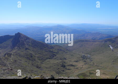 Blick von Snowdon Peak Stockfoto