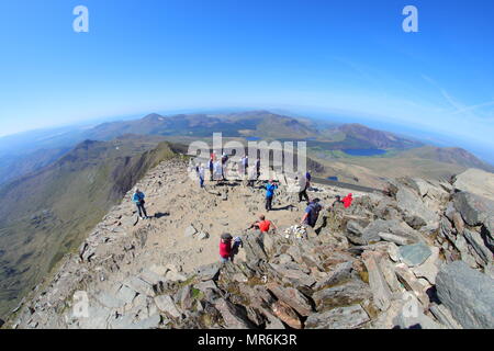 Sightseeing in Snowdon Gipfels - North Wales Stockfoto