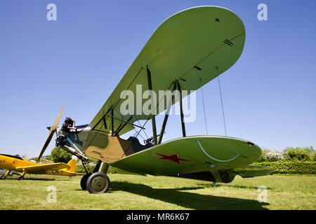 1944 Polikarpov Po-2-sowjetischen Doppeldecker, entworfen von Nikolai Polikarpov und Spitznamen Kukuruznik jetzt Teil der Shuttleworth Collection, Old Warden Stockfoto