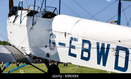 1928 De Havilland DH 60X Motten auf Static Display in Old Warden Stockfoto