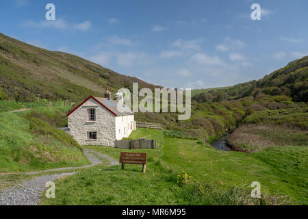 Blackpool Mill Cottage in der Nähe von Hartland Abtei in Devon Stockfoto