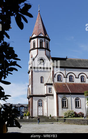 Puerto Varas, Lakes District, Chile: Iglesia del Sagrado Corazon de Jesus Stockfoto