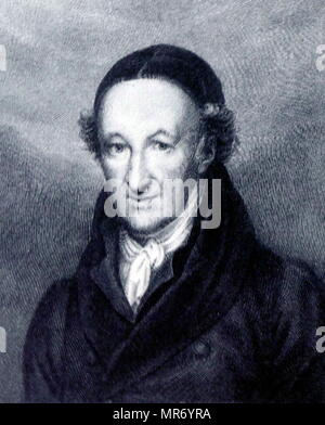 Porträt von Schenker Darstellung, Christoph Martin Wieland (1733-1813), deutscher Dichter und Schriftsteller. Er ist am besten für die erste Bildungsroman (Geschichte des Agathon), sowie die epische Oberon geschrieben erinnert Stockfoto