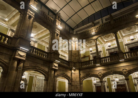 Kommunale Palast oder Rathaus, Innenhof, Puebla, Mexiko Stockfoto