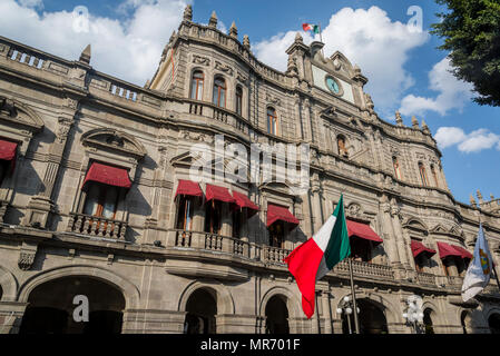 Kommunale Palast oder Rathaus, Puebla, Mexiko Stockfoto