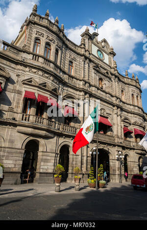 Kommunale Palast oder Rathaus, Puebla, Mexiko Stockfoto