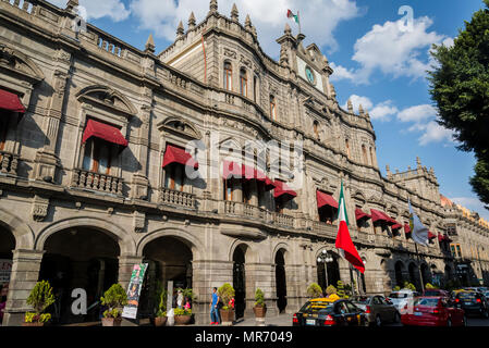 Kommunale Palast oder Rathaus, Puebla, Mexiko Stockfoto