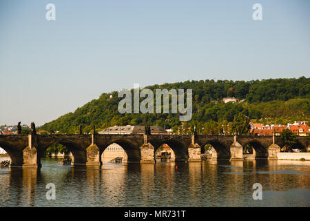 Prag, tschechische Republik - 23. JUNI 2017: Karlsbrücke, Prag, Tschechische Republik Stockfoto