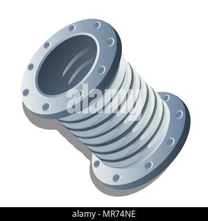 Die Induktivität der Spule auf weißem Hintergrund. Vector Illustration. Stock Vektor