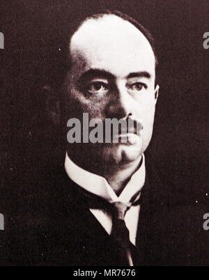 Arthur Ruppin (1876-1943). Zionistische Denker und Führer. Er war einer der Gründer der Stadt Tel Aviv, und leitete das Berliner Büro für Jüdische Statistiken und Demographie von 1902 bis 1907. 1926 Ruppiner Mitglied der Fakultät der Hebräischen Universität. Ruppiner trat der Zionistischen Organisation (World Zionist Organisation) im Jahr 1905. 1907 wurde er von David Wolffsohn, der Präsident der NPV, geschickt, um den Zustand des Jischuw (der jüdischen Gemeinschaft in Palästina) Studie Stockfoto