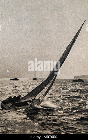 Foto von Gilbert Grau (1902 - 1981) Segeln in der Star-Klasse im Jahr 1932 Olympische Spiele. Stockfoto