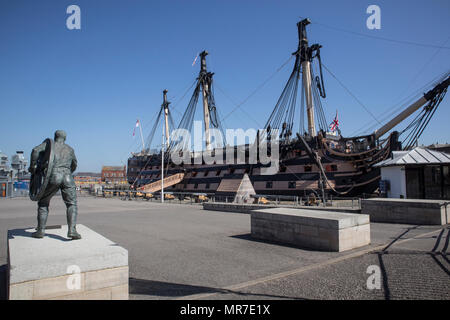 HMS VICTORY in Portsmouth Historic Dockyards, Sussex, UK Stockfoto