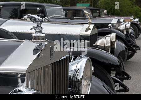 Vor 1940 Rolls Royce Phantom am 20 Rolls Royce Ghost Club jährlichen Tour in Cornwall, UK. Stockfoto