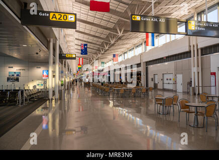 Anschlußklemme A am Flughafen Washington Dulles Stockfoto